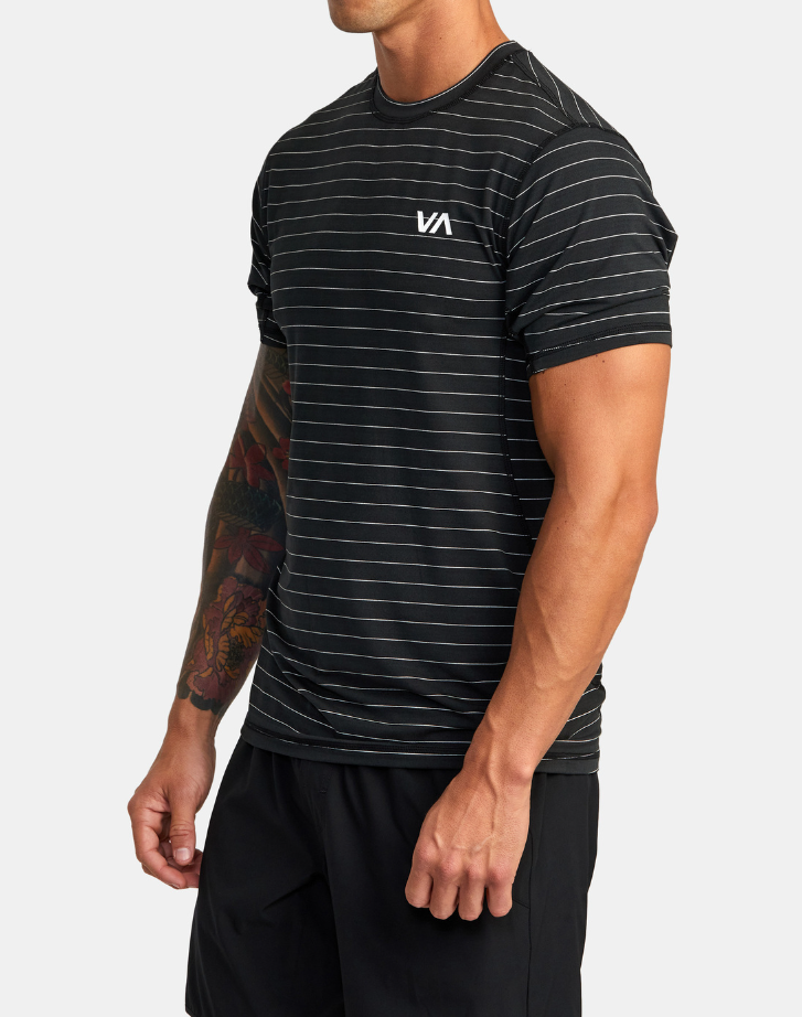 Men's RVCA Sport Vent Stripe Technical Short Sleeve Top