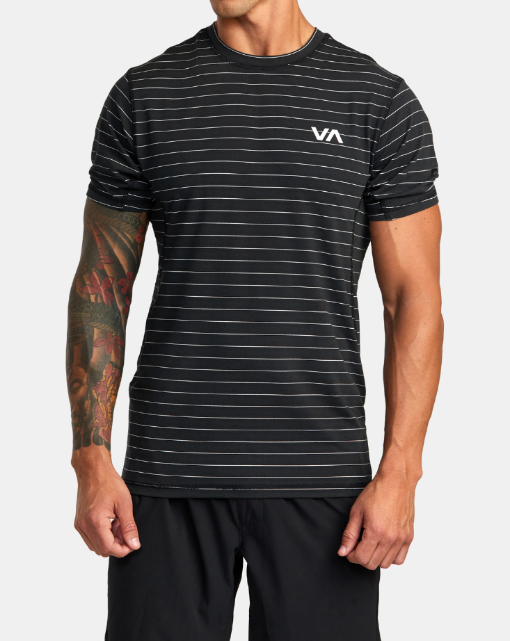 Men's RVCA Sport Vent Stripe Technical Short Sleeve Top
