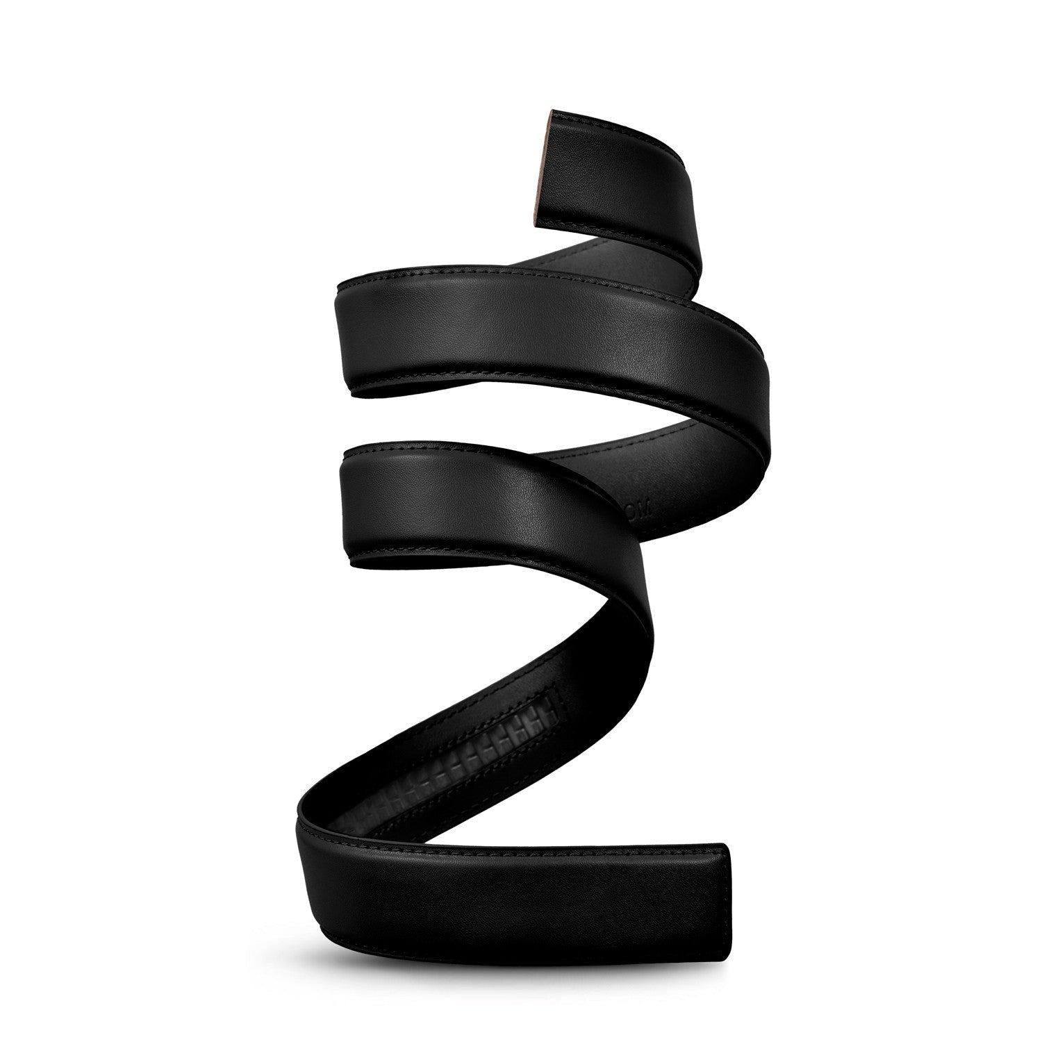 Mission 1.5" Black Leather Belt Strap