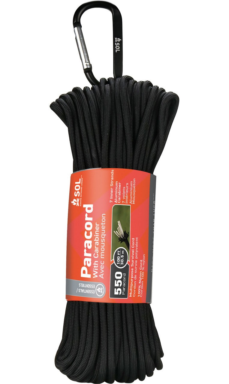 550 Paracord 100ft with Carabiner