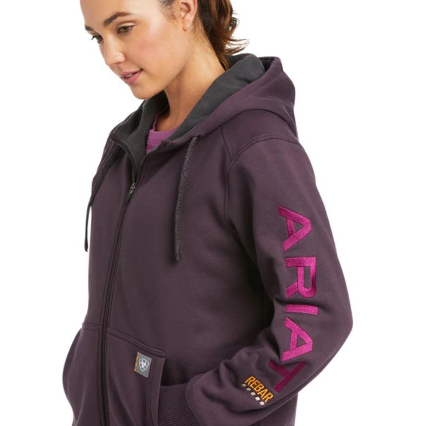Ariat Rebar All Weather Plum Hoodie | ruggednorth.ca