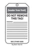 Danger Equipment Needs Repair Plastic Tag