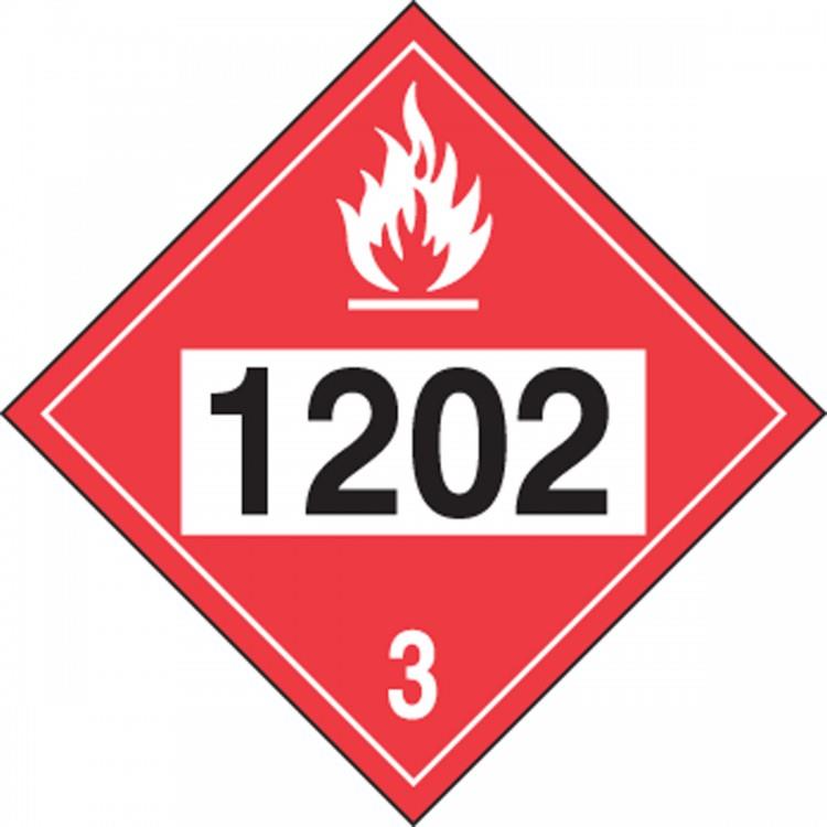 Diesel Fuel Sticker: Hazard Class 3