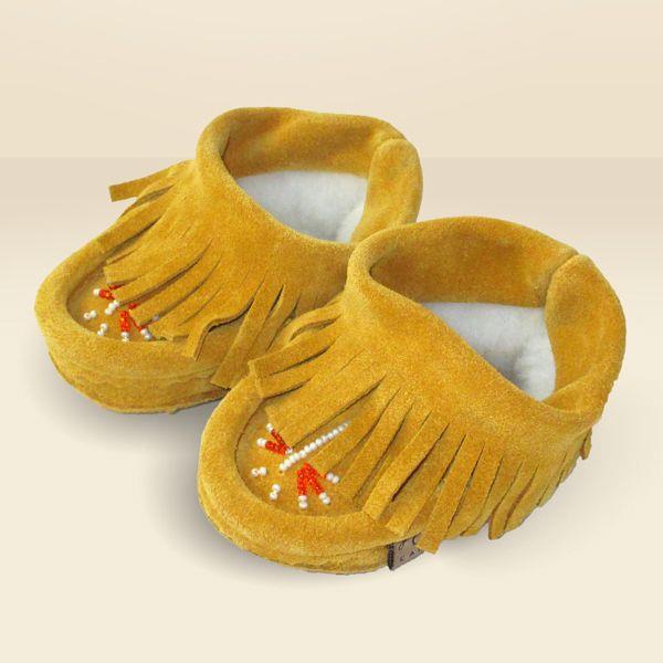 Laurentian Chief Kids Moccasins w/ Fringe