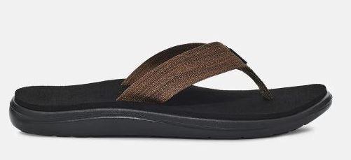 Black/Brown | Teva Mens Voya Flip Flops | Canada | ruggednorth.ca