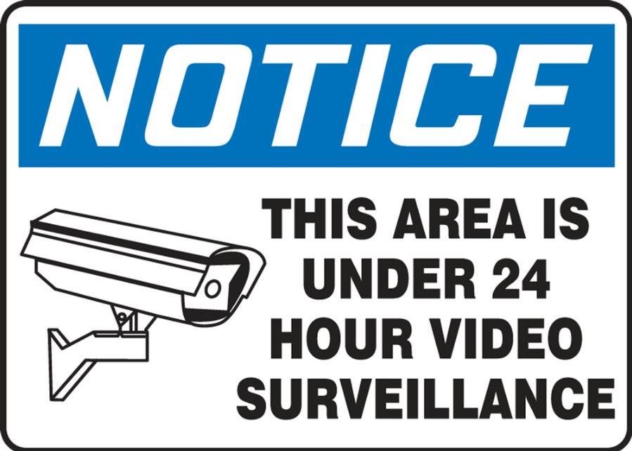 Notice Area Under 24hr Video Surveillance | ruggednorth.ca