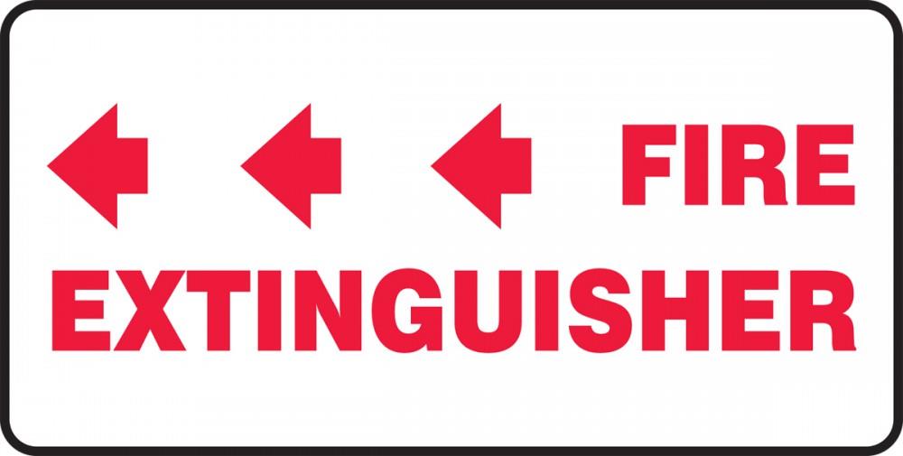 Fire Extinguisher Arrow Sticker