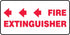 Fire Extinguisher Arrow Sticker