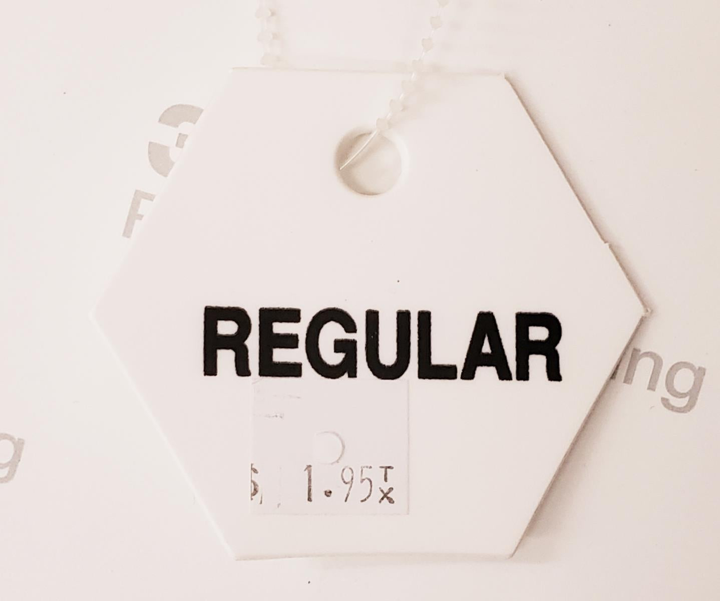 White Hexagon Tag
