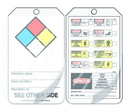 Hazardous Materials Warning Tag