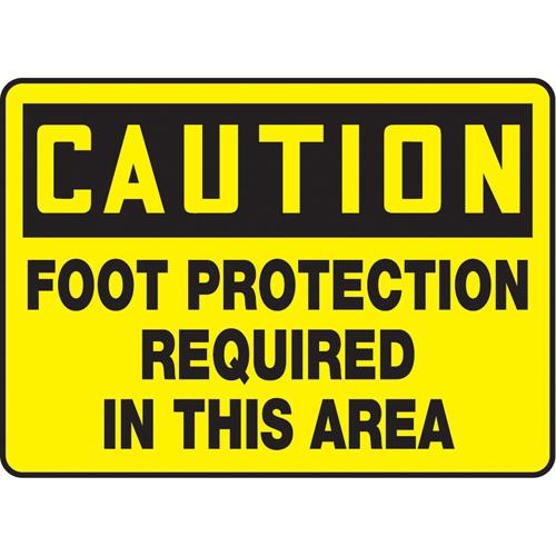 Caution Foot Protection Required Sticker