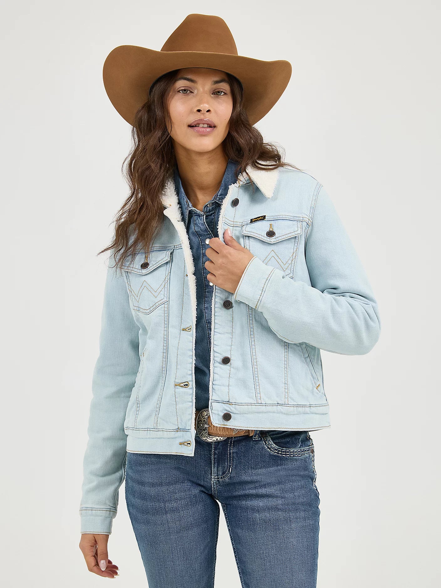 Wrangler Women's Retro Sherpa Lined Denim Jacket