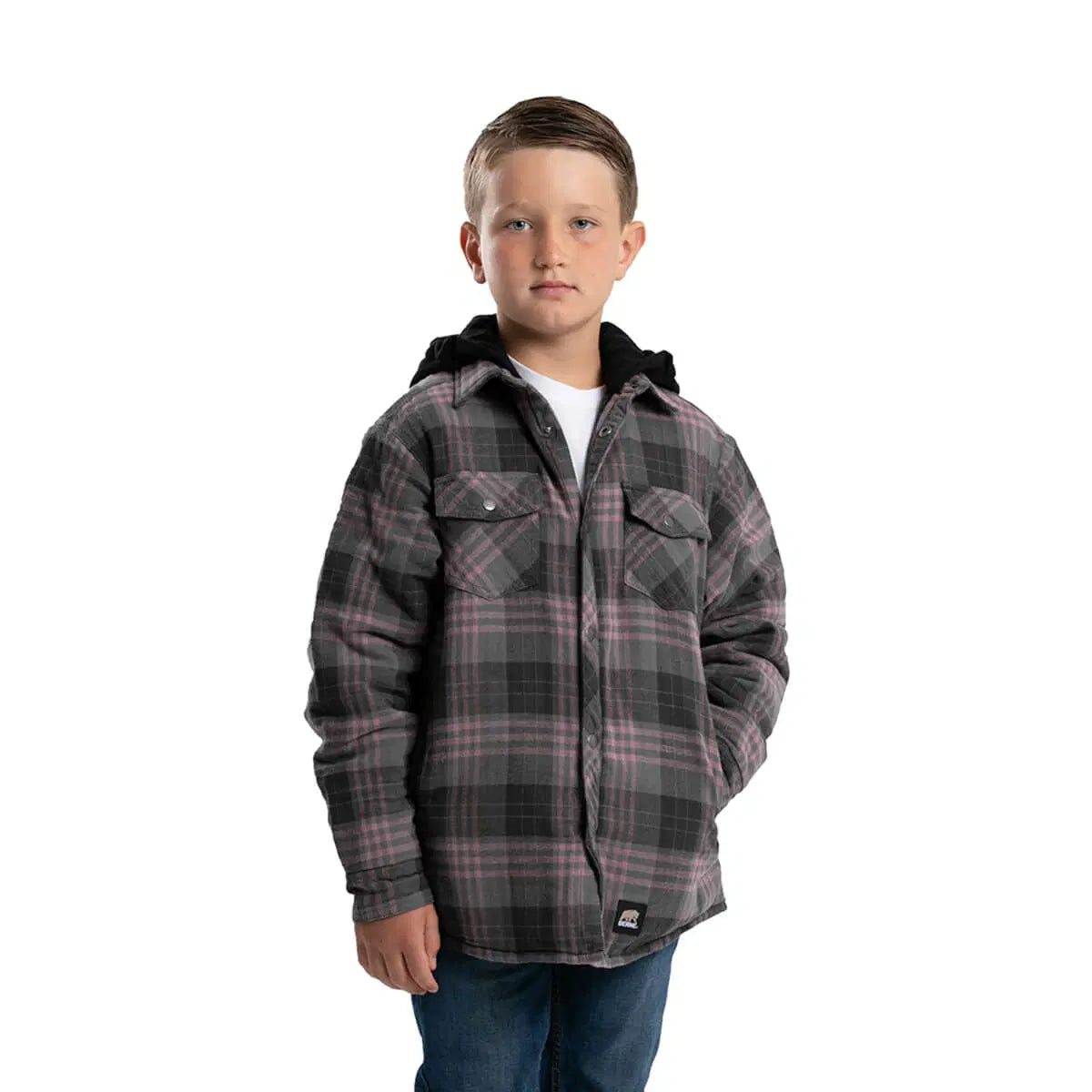 Berne Youth Heartland Quilt Lined Flannel Jacket