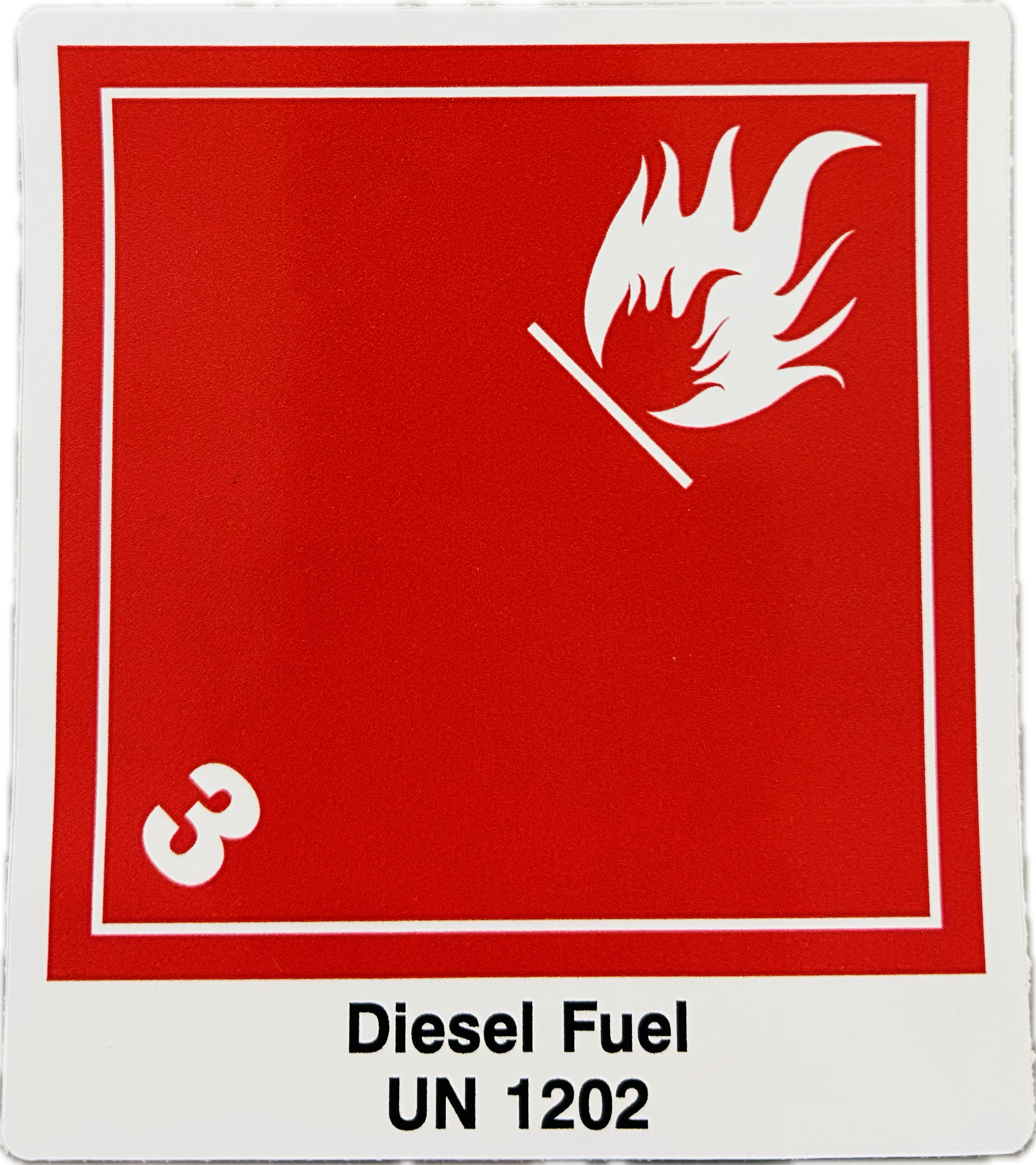 4"x4.5" Diesel Fuel UN 1202 Sticker