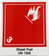 4"x4.5" Diesel Fuel UN 1202 Sticker