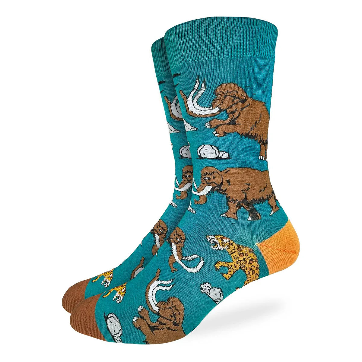 Good Luck Men's Mammoth And Sabre Tooth Tiger Socks