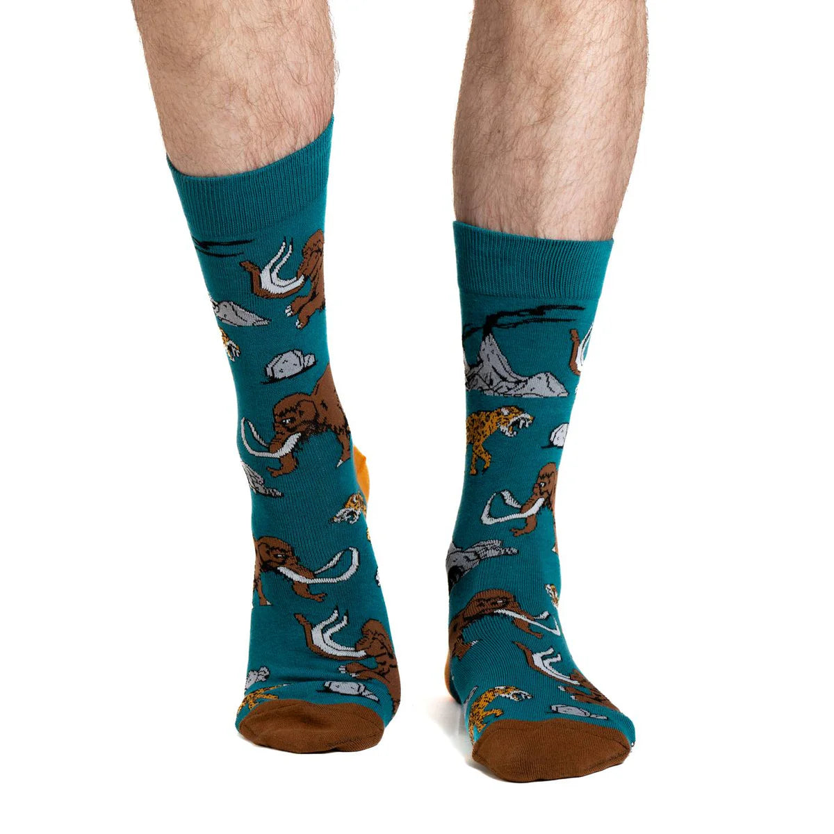 Good Luck Men's Mammoth And Sabre Tooth Tiger Socks