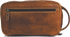 Rugged Earth Brown Leather Toiletry Case