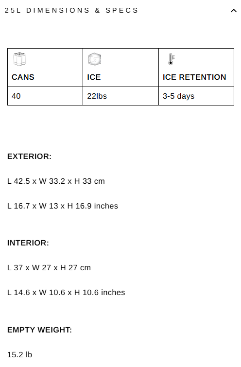 25L Chilly Ice Box Cooler