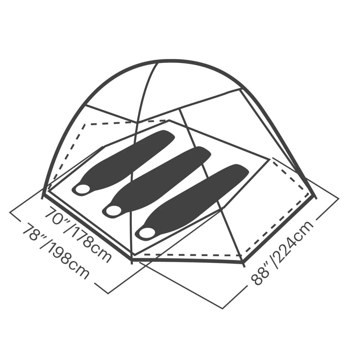 Eureka Mountain Pass 3-Person Tent