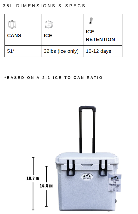 35L Wheeled Explorer Ice Box Cooler