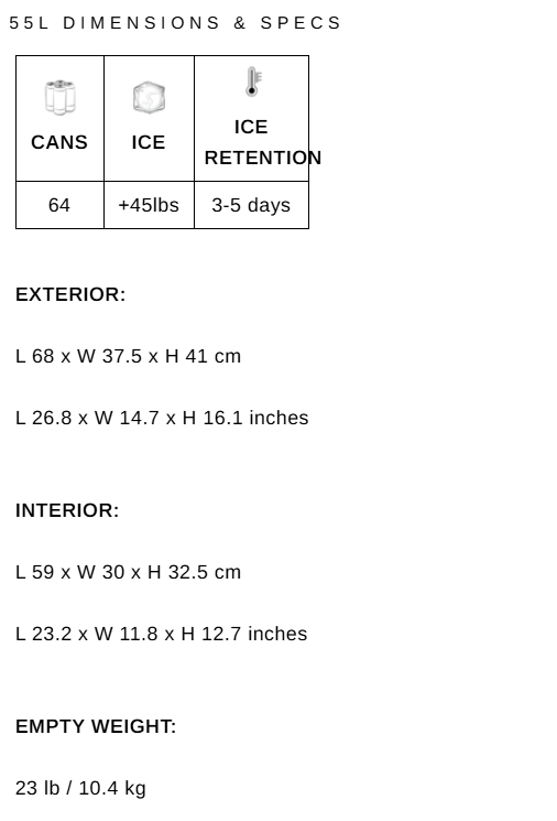 55L Chilly Ice Box Cooler