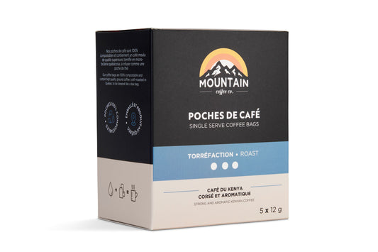 Mountain Coffee Co. Dark Roast Single Serve Coffee Bags – 5 Pack