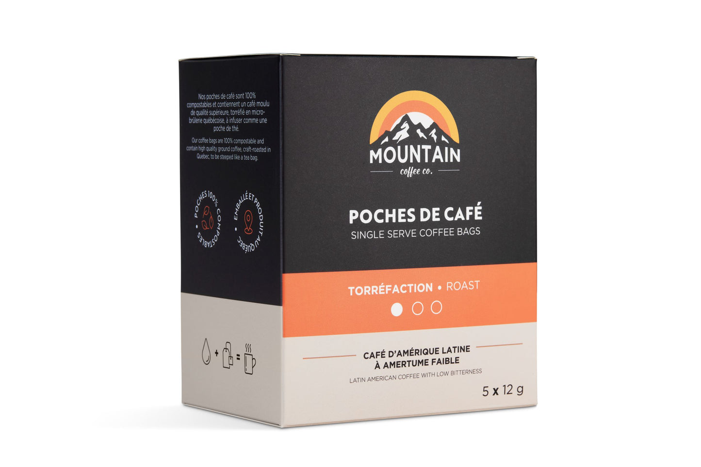 Mountain Coffee Co. Light Roast Single Serve Coffee Bags – 5 Pack