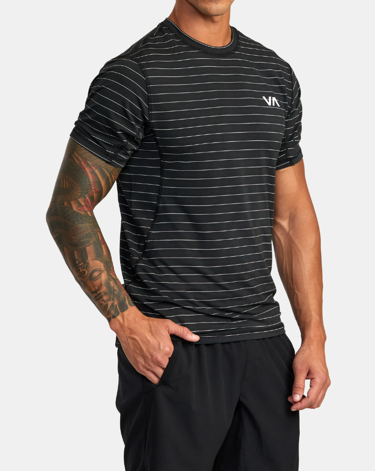 Men's RVCA Sport Vent Stripe Technical Short Sleeve Top