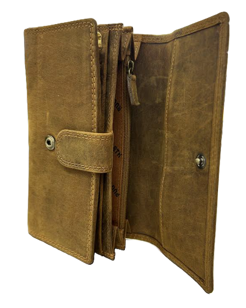 Rugged Earth Tan Leather Wallet #1