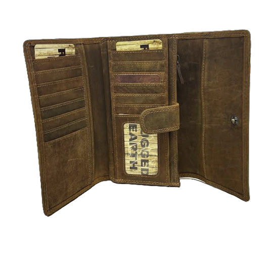 Rugged Earth Tan Leather Wallet #1