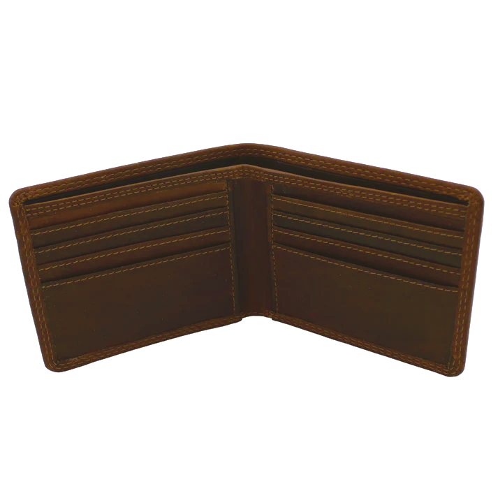 Rugged Earth Tan Bifold Leather Wallet #10