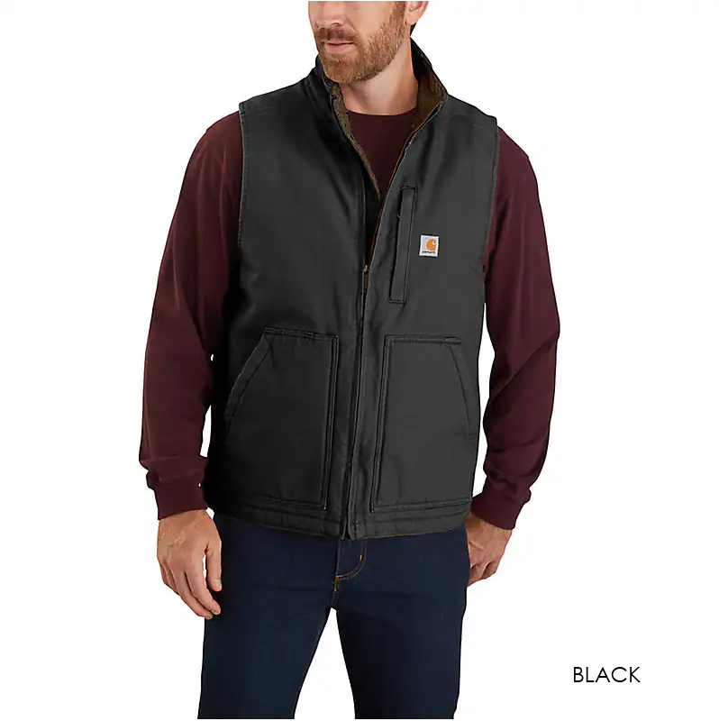 Carhartt Men's Mock-Neck Sherpa-Lined Vest