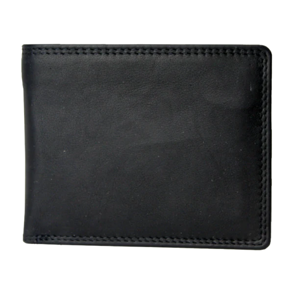 Rugged Earth Black Leather Bifold Wallet #11