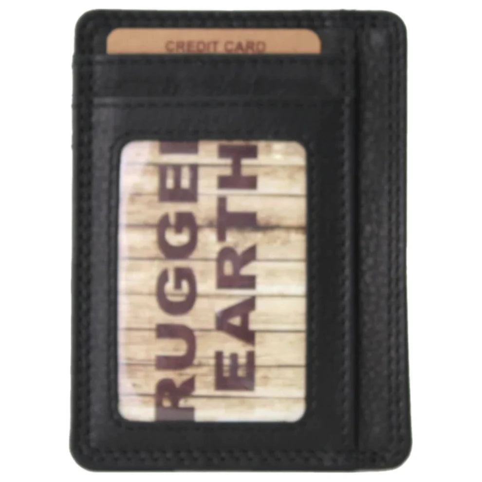Rugged Earth Black Leather Card Holder #31