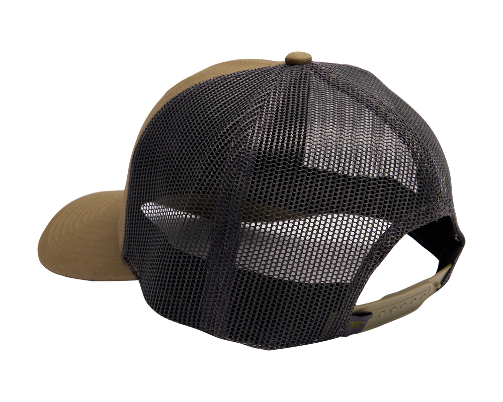 Buck Men's O.D. Green Leather Patch Hat