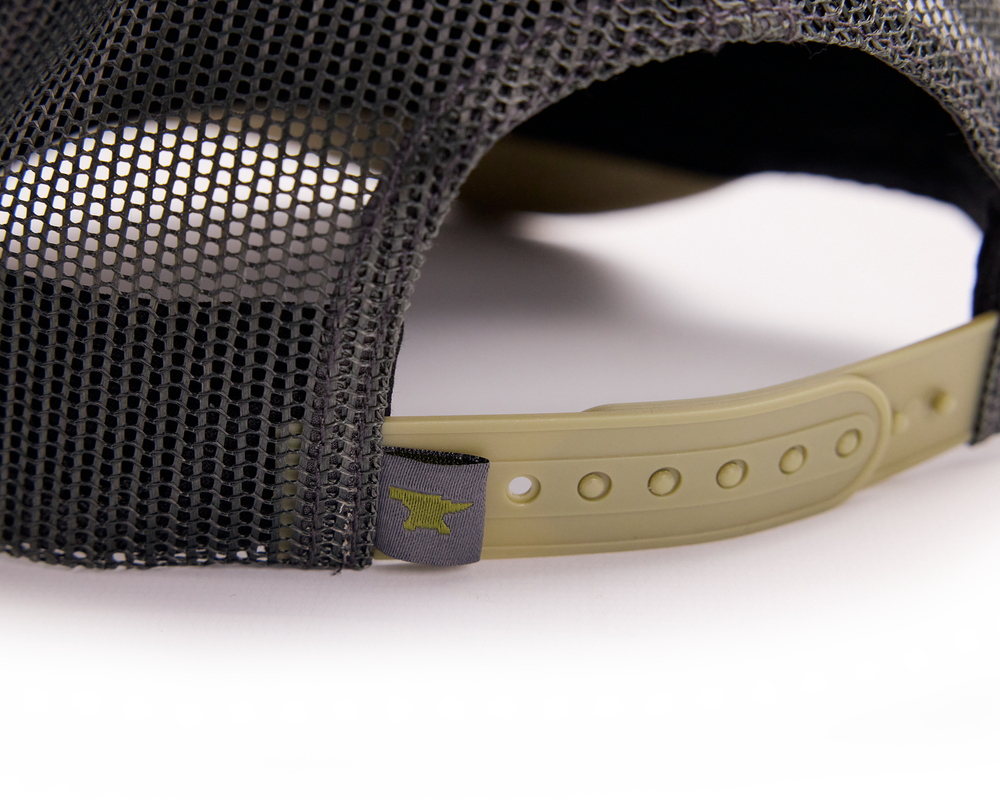 Buck Men's O.D. Green Leather Patch Hat