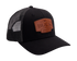 Buck Men's Black Leather Patch Hat