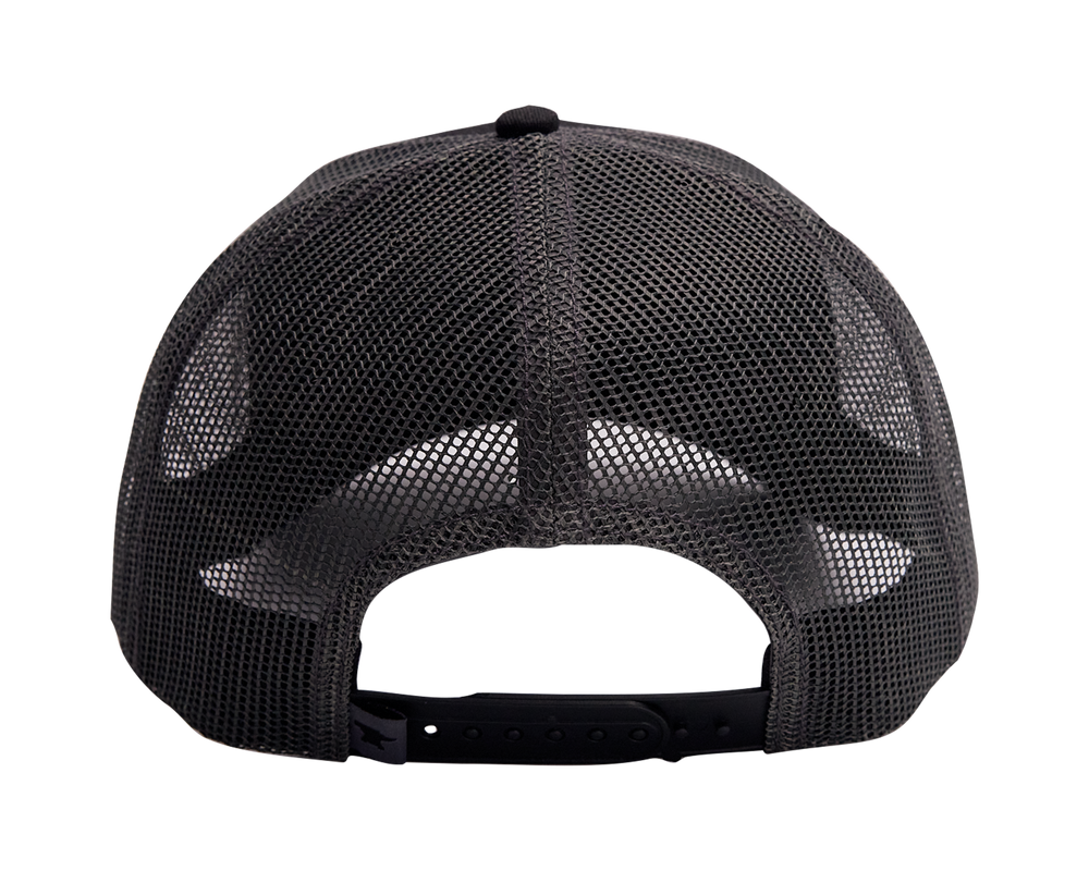 Buck Men's Black Leather Patch Hat