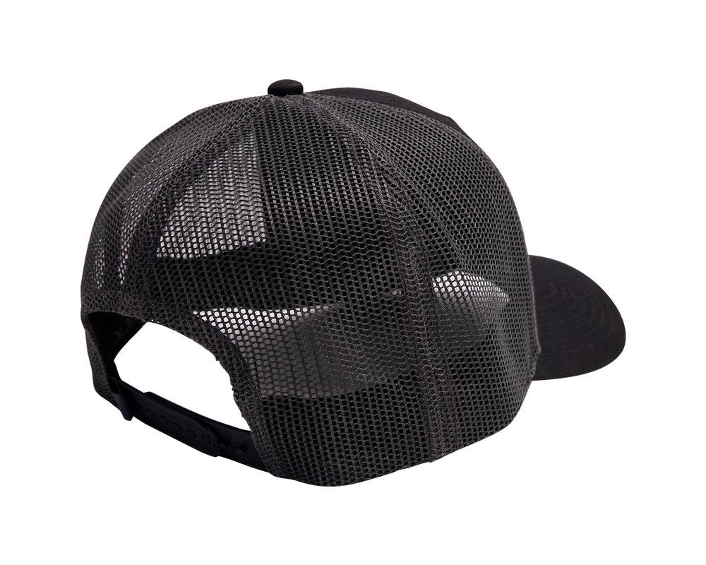 Buck Men's Black Leather Patch Hat