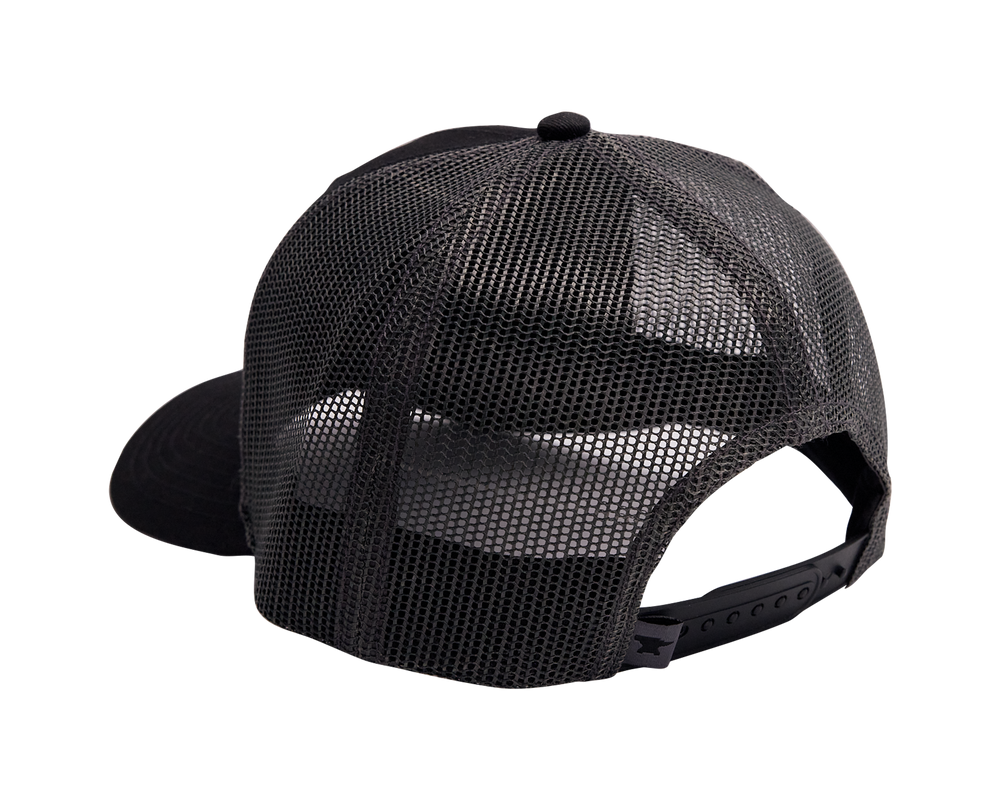 Buck Men's Black Leather Patch Hat