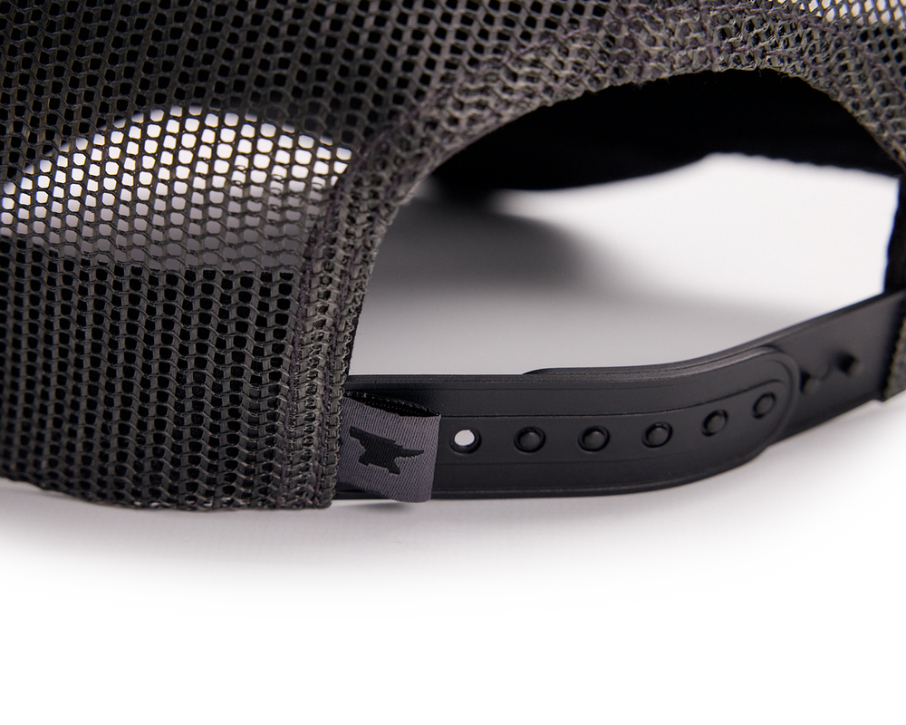 Buck Men's Black Leather Patch Hat