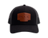 Buck Men's Black Leather Patch Hat