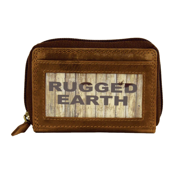 Rugged Earth Brown Cardholder w/ Zipper #3