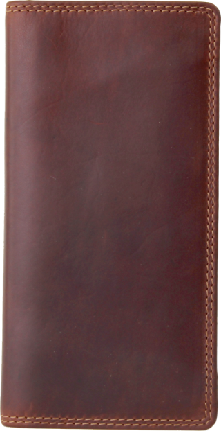 Rugged Earth Brown Trifold Leather Wallet #35