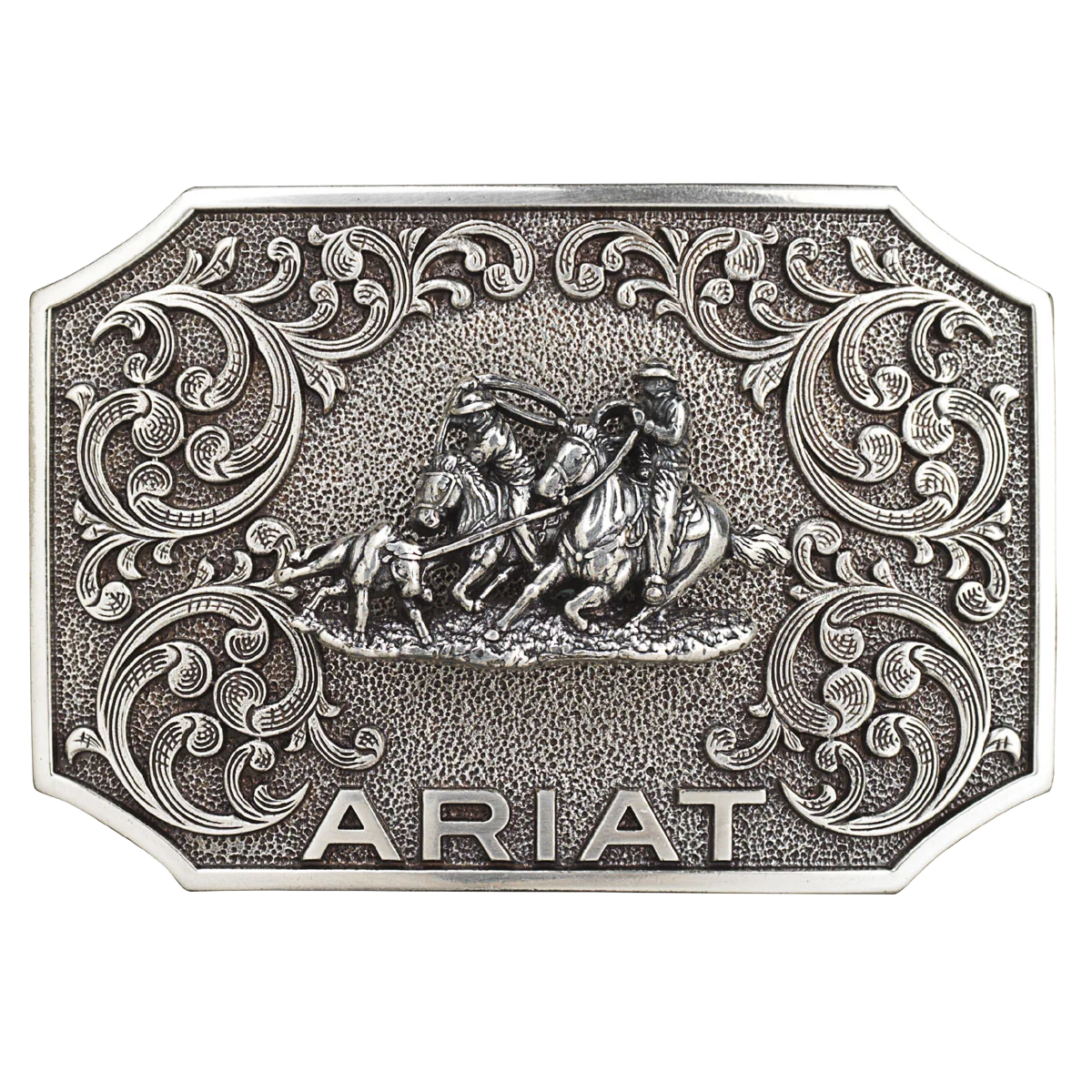 Ariat Men's Rectangle Team Roper Belt Buckle