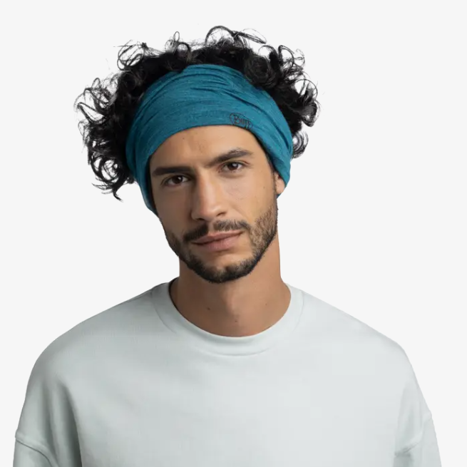 Buff Merino Lightweight Neckwear Solid Teal