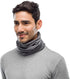 Buff Merino Midweight Neckwear Melange Light Grey
