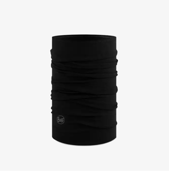 Buff Merino Midweight Neckwear Solid Black