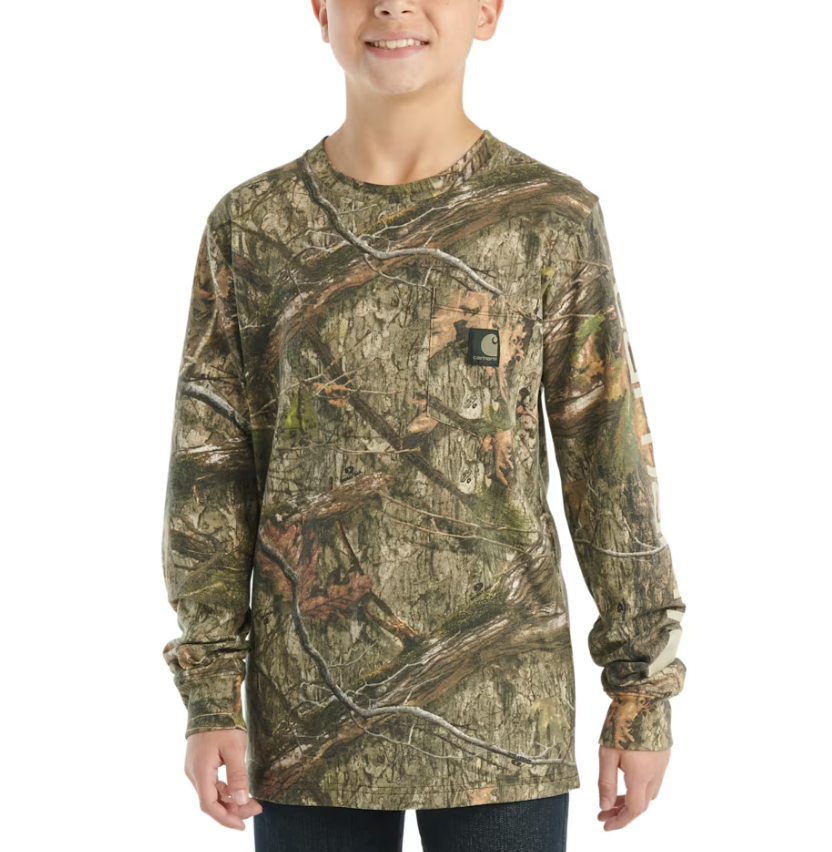 Carhartt Camo Long-Sleeve Pocket T-Shirt for Kids